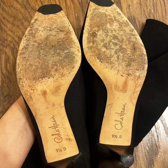 Cole Haan Black Heeled Boots Size 9.5 - Picture 8 of 15